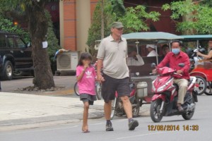 Paedophile Michael Jones photograhed in Cambodia