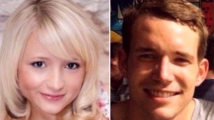 Hannah Witheridge, 23, from Norfolk, and David Miller, 24, from Jersey